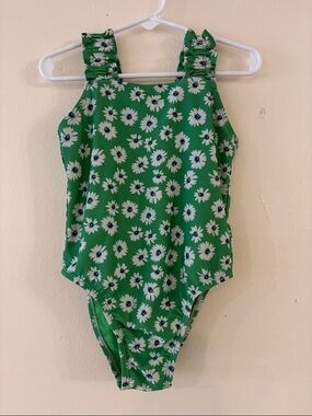 GAP baby Green Floral One-Piece Swimsuit